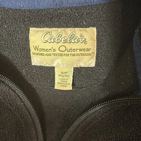 Cabelas Women's Outerwear Full Zip Up Fleece Black Jacket Size S - Picture 2 of 8